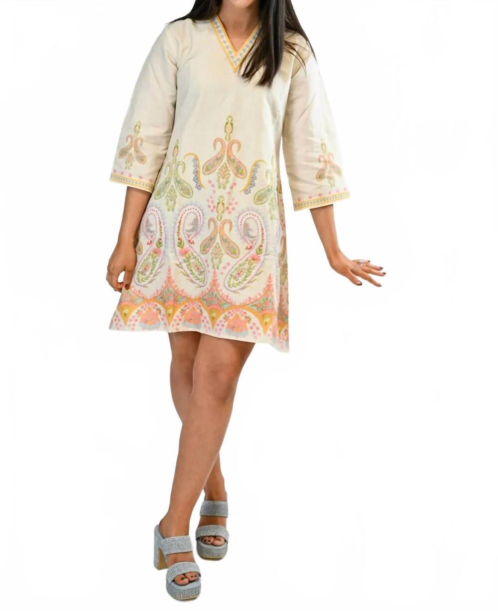 NEW VICTORIA DUNN eloise mini dress in sandswept